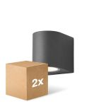 Duopak D'Lite Wandlamp Vossem Aluminium Zwart | Geschikt voor 1x GU10