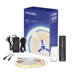 Noxion LED Strip Naga 5 Meter Complete Set - 24V - 320LEDs/m - COB - 8W/m - 940 Koel Wit | 8mm - IP20 - Beste Kleurweergave