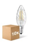 Voordeelpak 10x Ledvance LED Classic E14 Kaars Filament Helder 4W 470lm - 827 Zeer Warm Wit | Vervangt 40W