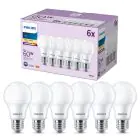 Voordeelpak 6x Philips Lamp LED E27 Peer Mat 8W 806lm - 827 Zeer Warm Wit